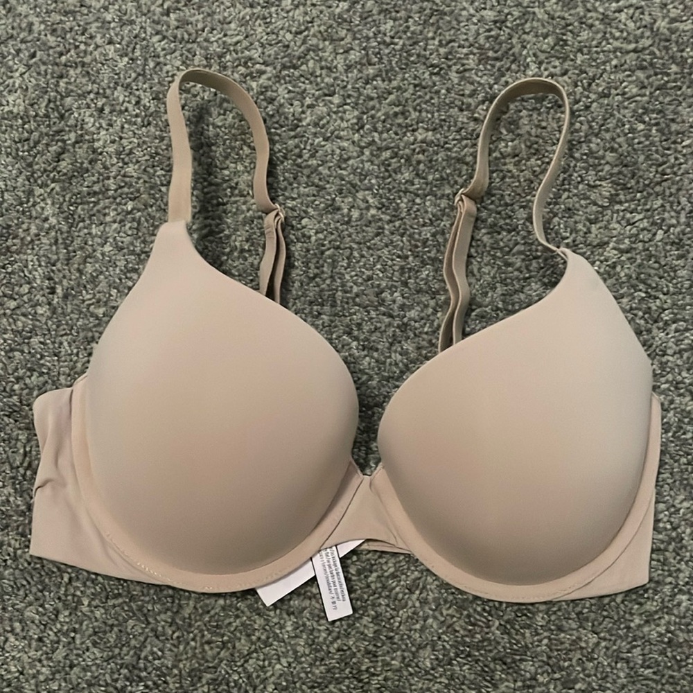 Tan Victoria secret underwire bra